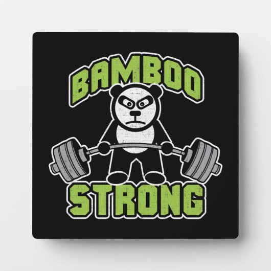 パンダベアーアニメ – Bamboo Strong - Deadlift フォトプラーク (正面)