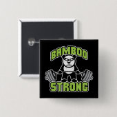 パンダベアーアニメ – Bamboo Strong - Deadlift 缶バッジ (正面&裏面)