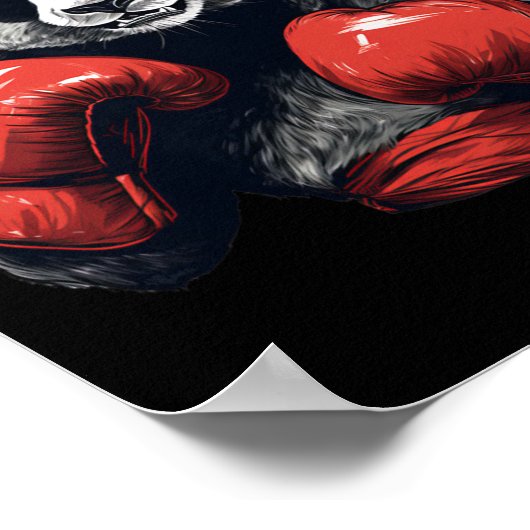 パンダベアーウェアボクシンググローブおもしろいボクシング ポスター (角)