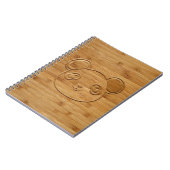 パンダベアーカーディッドバンブープリント ノートブック (左側)