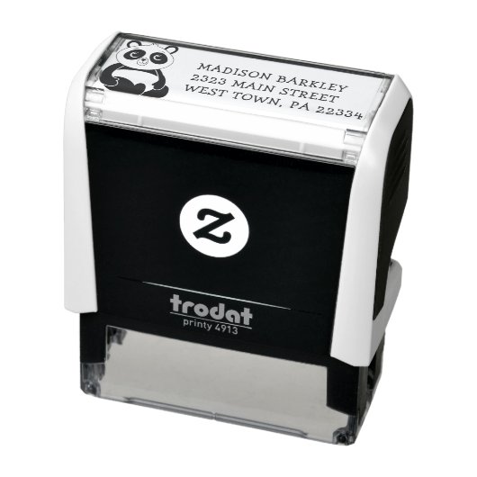 パンダベアーキッズカワイイ差出人住所スタンプ セルフインキングスタンプ (商品)