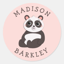 パンダベアーキッドのかわいい封筒用シールシール ラウンドシール