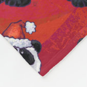 パンダベアークリスマスオンレッド フリースブランケット (角)