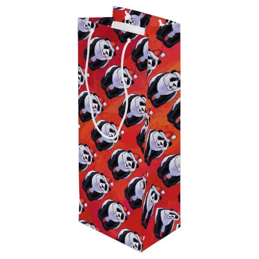 パンダベアークリスマスオンレッド ワインギフトバッグ (裏面アングル)