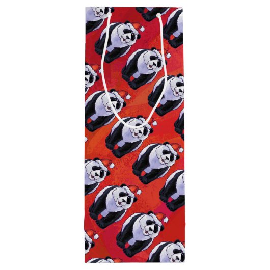 パンダベアークリスマスオンレッド ワインギフトバッグ (裏面)