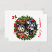 パンダベアークリスマスカード サンキューカード (正面/裏面)