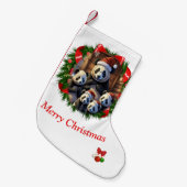 パンダベアークリスマスストッキング スモールクリスマスストッキング (正面 (吊り時))