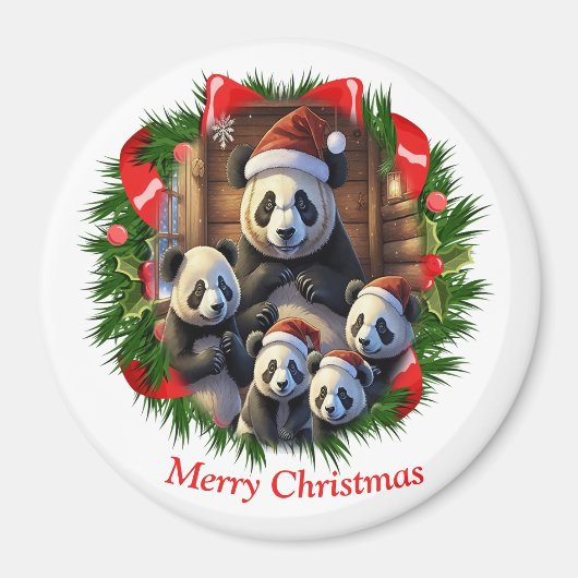 パンダベアークリスマス マグネット (正面)