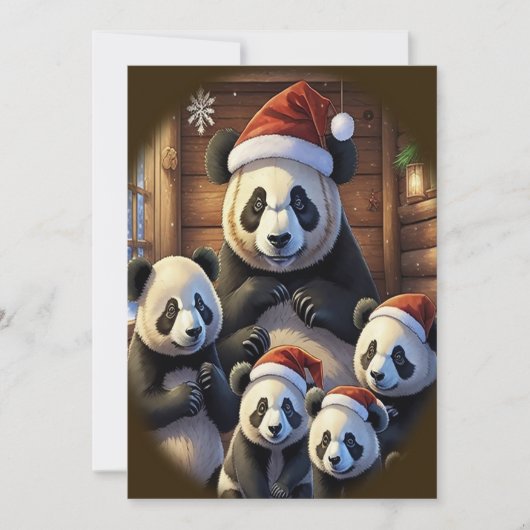パンダベアークリスマス 招待状 (正面)