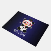 パンダベアークリスマス – 雪だるまパンダベアー ドアマット (アングル)