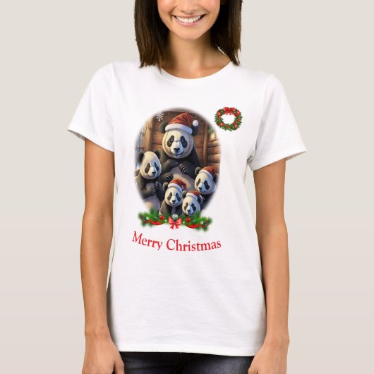 パンダベアークリスマス Tシャツ (正面)