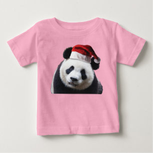 パンダベアーサンタクロース ベビーTシャツ