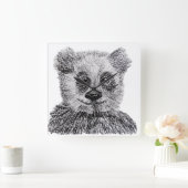 パンダベアーズカスタムアスクウェア壁時計 スクエア壁時計 (ホーム)