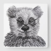 パンダベアーズカスタムアスクウェア壁時計 スクエア壁時計 (正面)