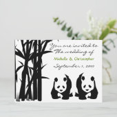 パンダベアーズバンブー結婚式招待状 招待状 (スタンド正面)