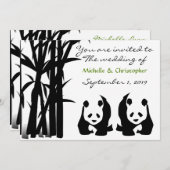 パンダベアーズバンブー結婚式招待状 招待状 (正面/裏面)