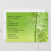 パンダベアーズ&バンブーニュートラルベビーシャワー招待状 招待状 (裏面)