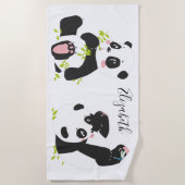 パンダベアーズ ビーチタオル (正面)