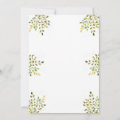 パンダベアーツインズガールベビーシャワーグリーン自然 招待状 (裏面)