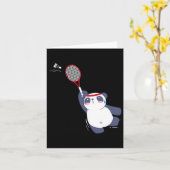 パンダベアーバドミントン選手シングルスダブルスエースアン カード (黄色い花)