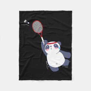 パンダベアーバドミントン選手シングルスダブルスエースアン フリースブランケット