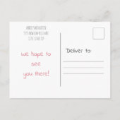 パンダベアーバレリーナガールの誕生日パーティー インビテーションポストカード (裏面)