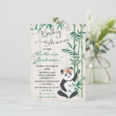 パンダベアーバンブーベビーシャワー招待状 招待状 (スタンド正面)