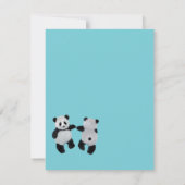 パンダベアーバースデーダンスパーティの招待状 招待状 (裏面)