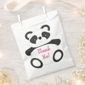パンダベアーバースデーパーティー フェイバーバッグ (クリップ留めされた状態)