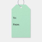 パンダベアーパターングリーンプリント ギフトタグ (裏面)