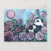 パンダベアーパープルフラワーズ自然愛好家 シーズンポストカード (正面)