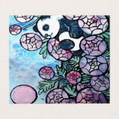 パンダベアーパープルフラワーズ自然愛好家 名刺 (外部フラット)