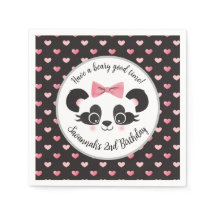 パンダベアーピンクガールズバースデーパーティー