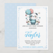 パンダベアーベイビーシャワー招待状 招待状 (正面/裏面)