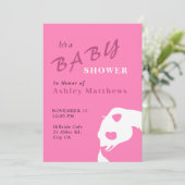 パンダベアーベビーガールシャワー招待状 招待状 (スタンド正面)
