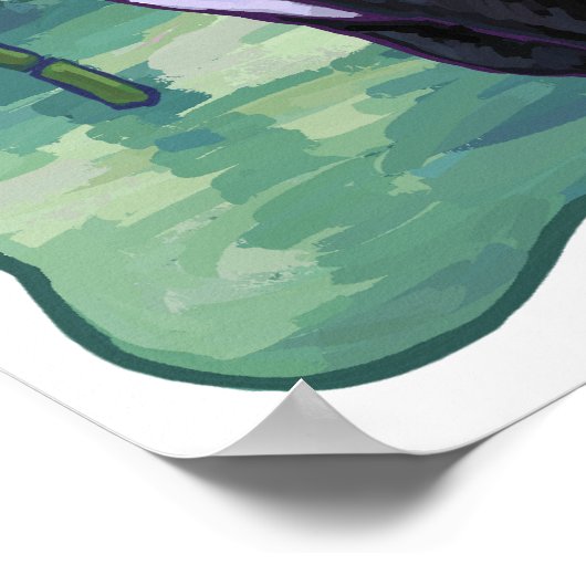 パンダベアームポスターパーソナライズされたに注意 ポスター (角)