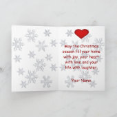 パンダベアーラブカップル陽気なクリスマスグリーティング シーズンカード (内部)