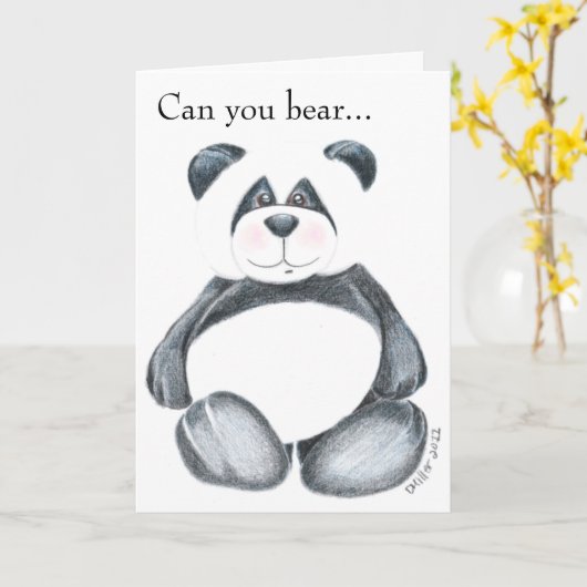 パンダベア写真 カード (黄色い花)