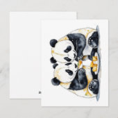 パンダベア勉強F – 水彩画 シーズンカード (正面/裏面)