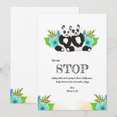 パンダベア妊娠発表 招待状 (正面/裏面)