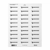 パンダベア差出人住所ラベル ラベル (フルシート)