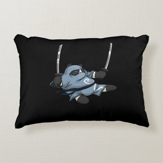 パンダベア忍者空手サムライ武術アーツ アクセントクッション (正面)