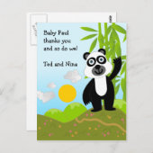 パンダベア誕生日サンキューノート ポストカード (正面/裏面)