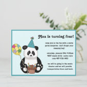 パンダベア誕生日招待状 招待状 (スタンド正面)