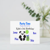 パンダベア誕生日招待状 招待状 (スタンド正面)