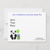 パンダベア誕生日招待状 招待状 (裏面)