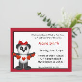 パンダベア誕生日招待状 招待状 (スタンド正面)