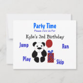 パンダベア誕生日招待状 招待状 (正面)