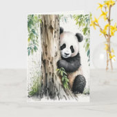 パンダベア誕生日 カード (黄色い花)