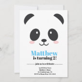 パンダベア誕生日 招待状 (正面)